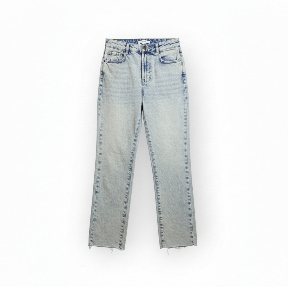 Zara Bleached Wash Frayed Jeans | Distressed Grunge Aesthetic